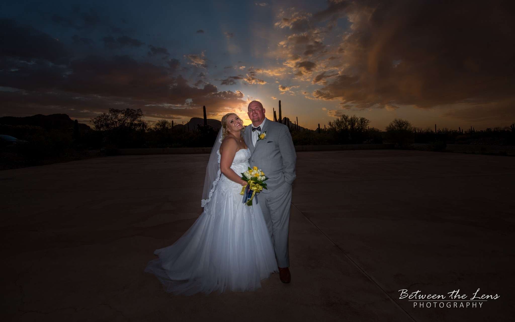 Couple During a Desert Sunset